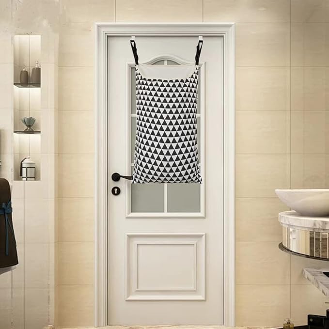 Adjustable Space Saving Door Hanging Laundry Hamper Bag - Image 5