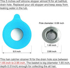 2PCS Bathtub Stopper Hair Catcher Kit, Bathtub Drain Strainer, Tub Stopper Plug - Image 3