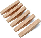 Pack 6 Wood Wall Hooks, Oak Coat Hooks Minimalist Design Heavy Duty Robe Hook - Image 5
