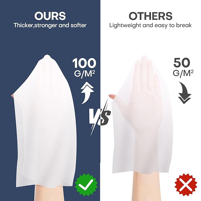 Disposable Face Towels 50 Count Compressed Towel Tablets 12×9 Inch Washcloths - Image 5