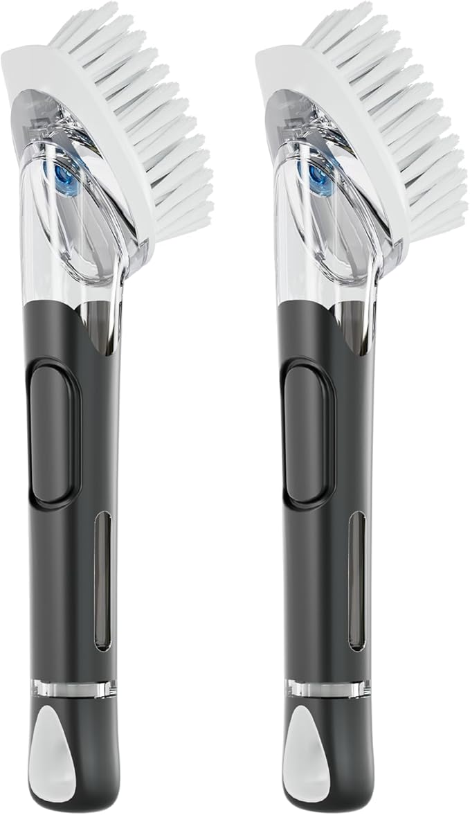 RIMAY Soap Dispensing Dish Brush, Dish Scrubber by RIMAY