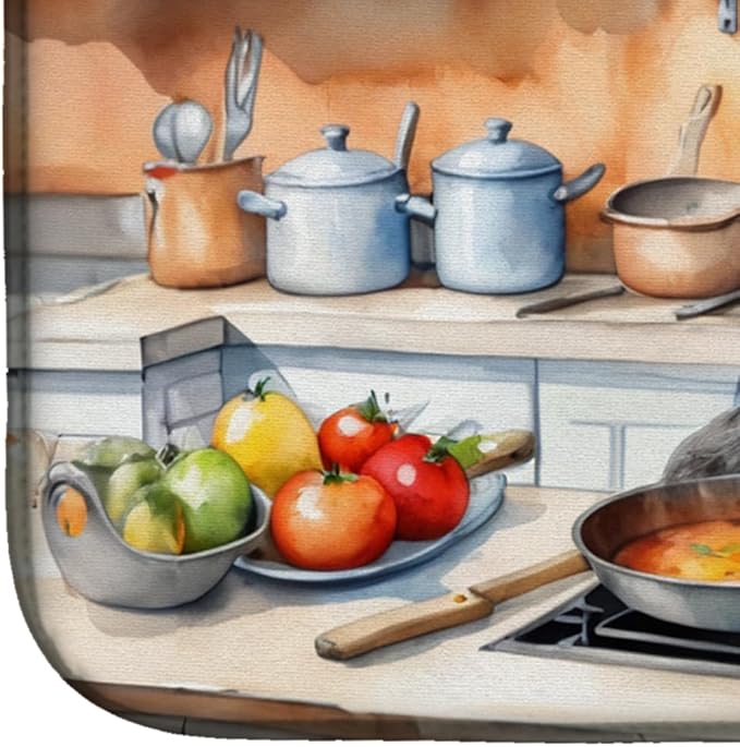 Caroline's Treasures DAC6322DDM Scottish Deerhound The Chef Dish Drying Mat - Image 4