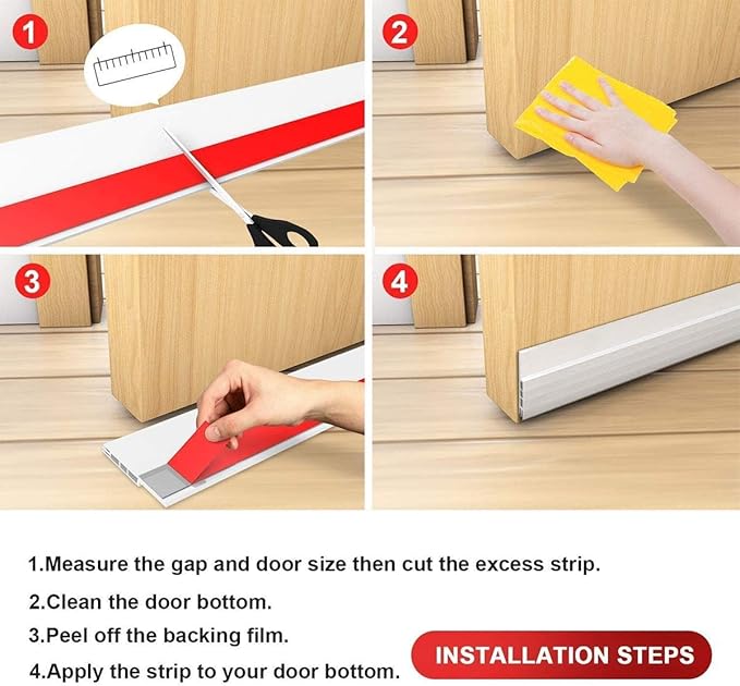 Suptikes 2 Pack Door Draft Stopper，Door Sweep - Image 7
