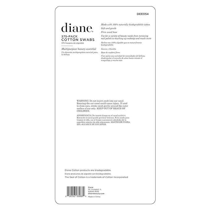 Diane Cotton Swabs, Sturdy Wood Base, 375 ct. 1-Pack - Image 6