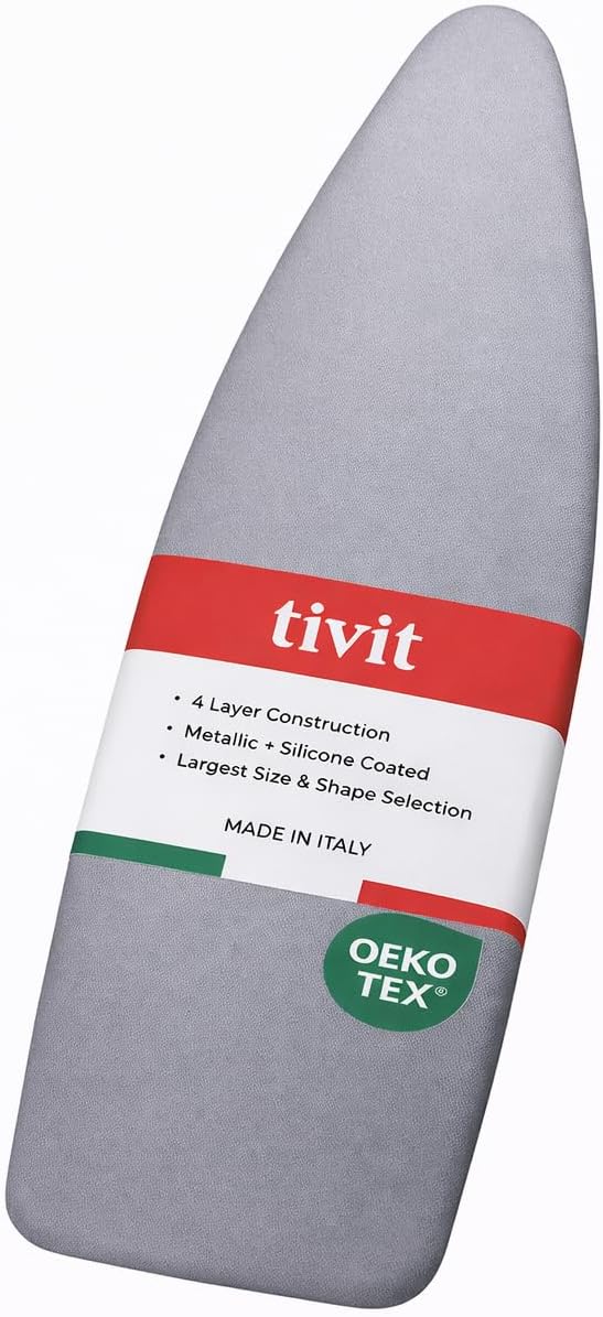 TIVIT Oval Ironing Board Cover 18 x 53” – Made in Italy, Alumitek PRO by TIVIT