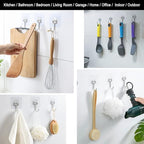 15 pack Large Adhesive Wall Hooks, Damage-Free Waterproof Rustproof 33Ib Max - Image 4