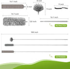100-inch Duster with Extension Pole, 9-in-1 Cobweb Duster Kit Includes Spider - Image 4