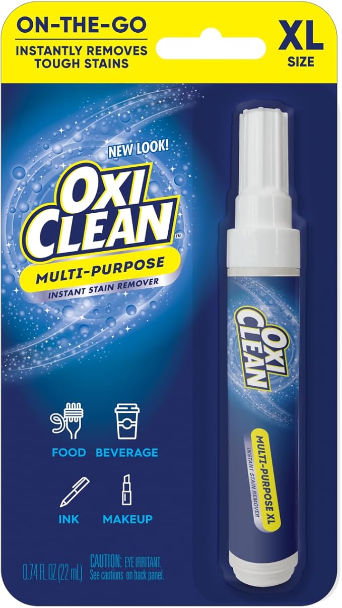 OxiClean On The Go Stain Remover Pen, 0.74 Fl Oz – Instant Travel Stain Cleaner by OxiClean
