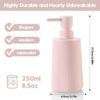 Small Soap Dispenser for Bathroom and Kitchen, Modern Farmhouse Striped Style - Image 6