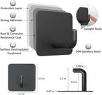 VIS'V Adhesive Hooks, Metal Shower Wall Stick on Hooks, Waterproof, 2 Extra - Image 3