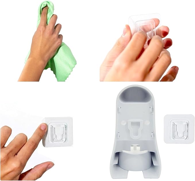 Perlin Electric Toothbrush Holder Wall Mounted No Drilling Self Adhesive - Image 9