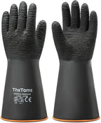 ThxToms Heavy Duty Rubber Gloves, Industrial Chemical Resistant Gloves by ThxToms
