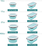 8 Collapsible Food Storage Containers, Silicone Collapsible Food Storage - Image 3