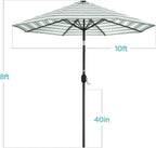 Best Choice Products 10ft Solar Polyester LED Lighted Patio Umbrella w/Tilt Adjustment and UV-Resistant Fabric - Image 7