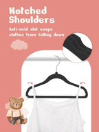 HOUSE DAY 11 Inch Velvet Baby Hangers 100 Pack Black, Premium Kids Hangers - Image 3