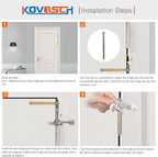 6 Pack Hinge Pin Door Stopper Brushed Satin Nickel - Image 6
