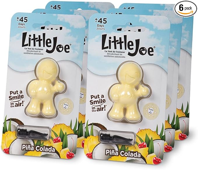 Little Joe 96412-6PK Pina Colada Scent Car Air Freshener Vent Clip, Fights Odors by StonerCarCare