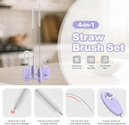 YOTIME Standing Straw Cleaner Brush Set, 4in1 Reusable Straw Brushes - Image 3