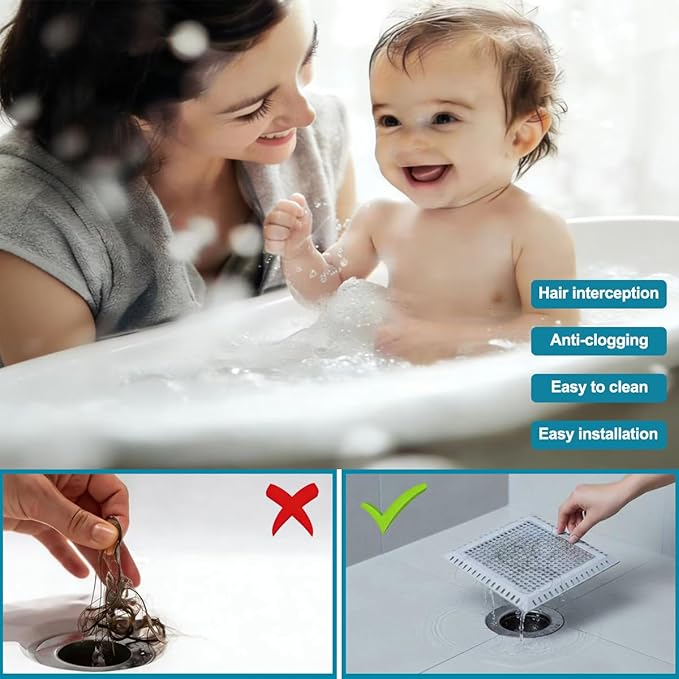 Drain Hair Catcher, Drain Strainer, Stainless Steel and Silicone - Image 5