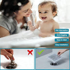 Drain Hair Catcher, Drain Strainer, Stainless Steel and Silicone - Image 5