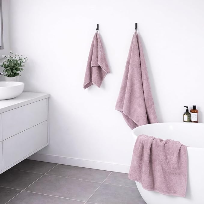 SEMAXE Bath Towel Set, 100% Cotton Absorbent Bathroom Towels - Image 9