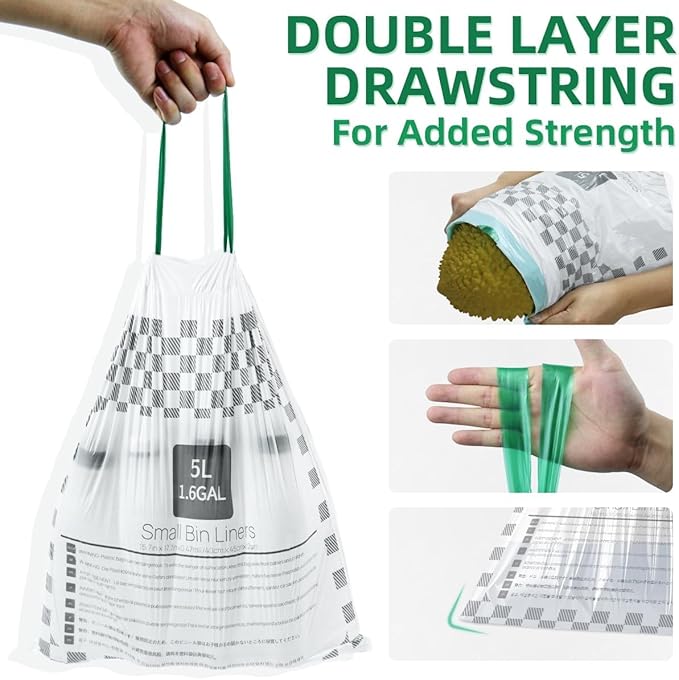 XUXRUS Small 1.6 Gallon Trash Bags - Image 4
