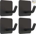 VIS'V Adhesive Hooks, Heavy Duty Shower Wall Stick on Hooks, Waterproof by VISV