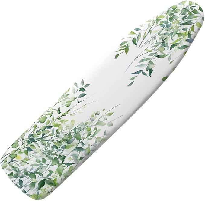 Green Leaves Ironing Board Cover and Pad 15x54 Ironing Table Cover Standard by Tongluoye