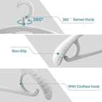 Plastic Clothes Hanger, Extra Thick Plastic Wide Shoulder Adult 360 Degrees - Image 4