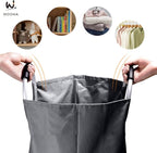 WOOHA 125L Large laundry basket, Collapsible laundry hamper, Tall Clothes - Image 6