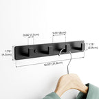 Black Coat Rack Wall Mount - Image 2