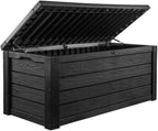 Keter Westwood 150 Gallon Resin Large Outdoor Storage Box for Patio Furniture, Outdoor Cushions, Garden Tools and Pool Floats, Dark Grey - Image 9