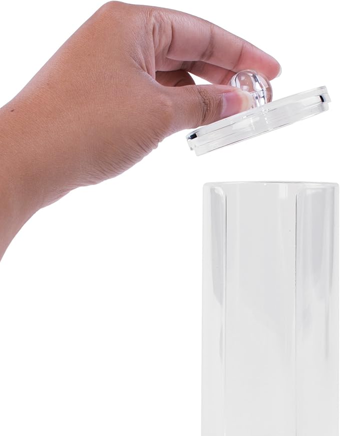 Super Z Outlet Cosmetic Cotton Pad Rounds Holder Makeup Removers Clear Acrylic - Image 3