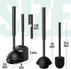 2PACK 3 in 1 Toilet Brush and Plunger Set - Image 7