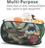 Pop Up Laundry Hamper, Collapsible Horizontal Baskets - Image 3