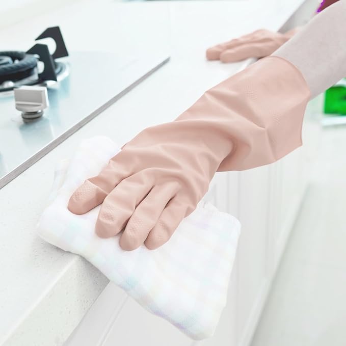 LoveBB 6 Pairs Rubber Cleaning Gloves, Reusable Dishwashing Gloves Non-Slip - Image 5
