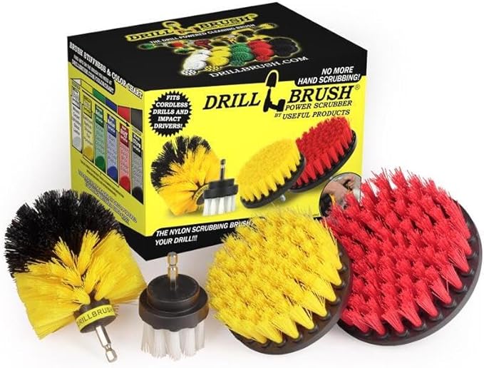 Drillbrush Drill Brush Attachment Set – Power Scrubber Brush by Drillbrush