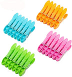 Household Air Drying Clothing Pin Set Colored Spring Clothespins by Unknown