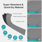 Customizable Faucet Mat for Kitchen Sink: 30"L x 5.5"W DIY Cuttable Bathroom - Image 5