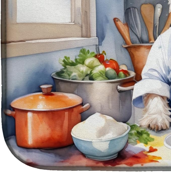 Caroline's Treasures DAC6339DDM Westie The Chef Dish Drying Mat Absorbent Dish - Image 4