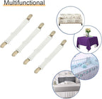 4Pcs Adjustable Bed Sheet Straps Clips, Elastic Mattress Sheet Fasteners Holder - Image 6
