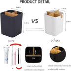 Bamboo Toothbrush Holder for Bathrooms, 3 Slots Toothbrush and Toothpaste - Image 4