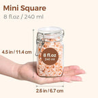 ComSaf Small Glass Jars with Airtight Lid Set of 12, Spice Jars 8 oz, Mason Jar - Image 2