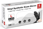 Schneider Vinyl Synthetic Exam Gloves, 4 Mil, Latex Free Disposable Gloves - Image 2