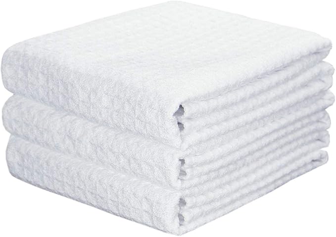 Waffle Weave Kitchen Towels Thick Microfiber Dish Drying Towels Absorbent Tea by VeraSong