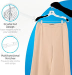 Clothes Hangers with Clips Plastic Set of 25 Pack Heavy Duty Hangers Dresses - Image 8