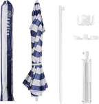 AMMSUN Shade Umbrella, Premium Portable Umbrella with Stand, 6.5ft Lightweight Free Standing Canopy for Sporting Games, Adjustable Instant Sun Protection and Easy to Carry, Stripe Blue - Image 6