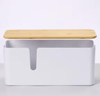 ZhiYo Bamboo Lid Cord Organizer Box, Safe ABS Wire Organizer - Image 8