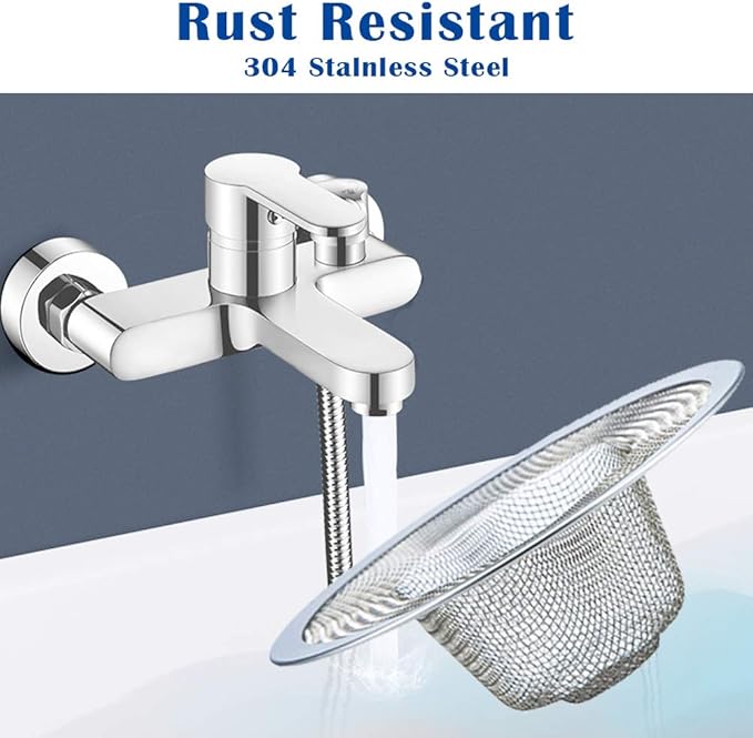2 Pcs Heavy Duty Stainless Steel Slop Basket Filter Trap, 3.54" Top / 1.65" - Image 3