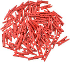 HAHIYO Red Wooden Clothes Pins Clothespins Mini Aviod Fall Apart 1 Inches by HAHIYO